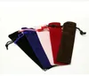 Single Pencil Bag Pen Case with Rope For Fountain Ballpoint Pen Velvet Pen Pouch Holder Wholesale