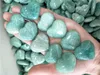 10 szt. Zielony Amazonite Kamienne serce kryształowe biżuteria serce tworzy Amazonite Heart Wedding Return Direve Home Dec Crystal Healing273v