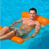 熱い販売携帯用折りたたみ式膨脹可能な水フローティングチェアシートベッド夏のスイミングプール楽しいおもちゃの水泳スポーツ