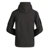 Mens Hoody Softshell 자켓 남성 방수 코트 위장 후드 그린 카모 의류 Windproof Mens 윈드 브레이커 자켓 코트