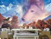 Custom 3D Wall Mural Wallpaper Home Forest scenery snow mountain 3D scenery Photo Wall Paper For Living Room Bedroom