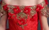 Elegant Red Princess Girls Pageant Dresses Off Shoulder Applique Floor Length Ball Gown Pageant Dresses For Teens Toddler Girls Fl7270284