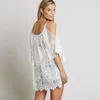 Frauen Strandkleid sexy Riemen reine Blumenspitze bestickt Häkchen Sommerkleider Hippie Boho Kleid Vestidos Beach 5501017