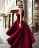 Longo Sexy Red Ball Gown Halter Sem Mangas Vestidos de Baile 2019 Yousef Aljasmi Hi-Lo Sweety Lace Decalque Moda Senhoras Tuxedo formal