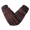 Klassieke Mens Motorrijden Koudbestendig Warme Handschoenen Zwart en Bruin Kleuren Pigskin Handschoen te koop