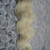 Body Wave Peruvian virgin hair Skin Weft Tape Hair Extensions 100g 40 piece Blonde 18 20 22 24 26 inch