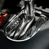 Carbon Fiber Center Console Gear Shift Panel Cover Trim Inredning För Ford Mustang 2015-2017 Vattenkopphållare Ram Dekoration