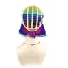 Parrucca Bob sintetica arcobaleno colorato di alta qualità diretta in fabbrica Capelli lisci resistenti al calore Parte centrale Parrucche per feste Cosplay 12 pollici