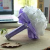 安く泡のローズブライダルの結婚式の花束の結婚式の装飾クリスタル造花花嫁介添人化ブライダルの手持ち株ブローチの花cpa1580