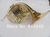 New High Quality Double-Row 4 Keys Single French Horn F Bb Key Brass Gold Lacquer Split B Flat Wind Instruments French Horn with Mouthpiece