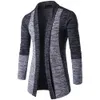 Moda Daily, Dorywczo Męski Panel z długim rękawem Jesień Sweter zimowy Cardigan Dzianiny Knitwear Płaszcz Bluza 18OCT