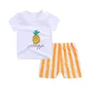 Summer 5 Designs Cute Girls krótko-rękawowe Carton Cotton T-shirt +szorty garnitury dziecięce T-shirt Baby Baby Suits Ubranie dla dzieci