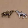 200PCS / Lot Wolf Charms Pendant, Coyote Charm Hängsmycke, Antik Silver Antik Bronze, 2-sidig charm Gratis frakt