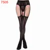 Hot Sexy con apertura sul cavallo Collant Prospettiva Calza di pizzo Spandex Biancheria intima sexy Lingerie Donna Collant senza cavallo Calze a rete