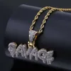 COLLANA CON PENDENTE SAVAGE ICED OUT CZ BLING DA UOMO Collana con diamanti simulati con micro pavé di zirconi cubici