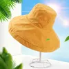 DHL Foldbar Solida Sunhat Kvinnor Flat Bucket Cap Wide Brim Fisherman Hat With Neck Flap Outdoor Travel Beach Cap Justerbar Rem