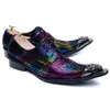 Дизайнер многоцветные замшевые кожи мужчины Оксфордские Обувь Большой размер Свадебная вечеринка Платье Обувь заостренные носки мужские бругу обувь
