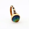 Latest Antique Gold Plated Mood Stone Rings Fashion Womens Color Change Finger Ring for Gift MJ-RG002