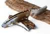 New Flipper Knife D2 Satin Blade CNC Finish Steel Handle Ball Bearing Fast Open Folding Knife Frame Lock Camping Tools