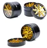 Metal Tobacco Smoking Herb Grinders 4 Layers Aluminium Alloy Lighting Grinders With Clear Top Window 63mm 12 Colors Free DHL WX9-792