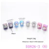 3 set Cute Candy Color Round Pearl Earings Resin Crystal Ball Ear Studs Big Glass Ball Earring Girl Gift E0826-3