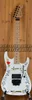 Sällsynt char Warren Demartinni Frenchie San DiMas White St Electric Guitar Black Floyd Rose Tremolo Tailpiece Humbucker Single Coil5942441