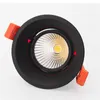 15W Vit Black Shell LED tak-downlight Inbyggd LED-vägglampa Spotljus med LED-drivrutin för hembelysning AC85-265V