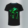 2018 NOWOŚĆ 3D TSHIRT MĘŻCZYZNA Fluorescencja Spersonalizowana Shortsleeve Luminous Tee Shirt Summer Tops Men Tshirt Lekkie ubrania 8197817