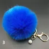 Härlig fluffig boll nyckel pendlar runt boll fluffig leksak nyckelring hårig bil nyckel ring väska hänge bil keychain acc283