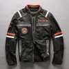 1973 Herren-Motorrad-Echtlederjacken, getäfelte Farben, amerikanische Bräuche, BO MIKE RONNY RIDE FAST RIDE FREE, Rennjacke