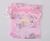1000pcs/lot 7*9cm 9*12 11x16 13*18cm 15*20cm 17*23 20x30cm Organza Bag Butterfly Wedding Pouches Jewelry Packaging Gift Bags