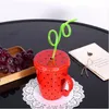 10 pezzi Cannucce di plastica Cannuccia colorata Pazzo riccio Loop Latte Tè Forniture per feste di compleanno di nozze