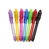 Magic Highlighters Pen 2 i 1 UV svart ljus combo kreativ brevpapper osynlig ritning bläck penna kontors skolmaterial