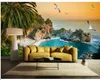 Wallpapers Wallpaper 3d Mural For Living Room Fantasy beautiful HD seascape scenery scenery TV background wall decoration painting 3D Wall Mu