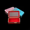 Mirrored Silk Brocade Craft Box Travel Jewelry Case Empty Double Lipstick Storage Boxes Lip Balm Tubes Packaging Containers LZ1793