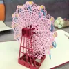 3D Pop Up Greeting Cards With Envelope Laser Cut Post Card For Birthday Christmas Valentine' Day Party Wedding Decoration