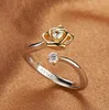 Elegante Shape Crown Diamond Ringen Sieraden Crystal Open Ringen voor Vrouwen Nice Gifts Moederdag gratis schip