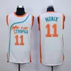 33 Jackie Moon Jersey Hommes Flint Tropics Semi Pro Film Basketball Maillots 7 Café Noir 11 Ed Monix Uniforme Sport Vert Blanc