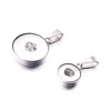 Stainless steel 12mm 18mm Snap Button Base Pendant Charms for DIY Snaps Buttons Earrings Necklace Bracelet Jewelry