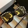 5801 Okulary przeciwsłoneczne Luksusowe Kobiety Marka Designer Oval Cat Oczy Pearly Lato Styl Prostokąt Pełna Rama Najwyższej jakości Ochrona UV Przyjdź z Case