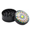 3D Metal Tobacco Rökning Herb Grinder 50mm 3 lager kamouflage med magentisk med skrapa rökfilter tillbehör HH71375 02661342420