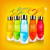 Nouveau cadeau de Noël 650 ml bouteille d'eau en plastique bouteille d'infusion de fruits infuseur boisson Sports de plein air jus citron Portable bouilloire Promotion