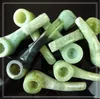 Jade fumer brillant pierre tuyau tabac main étui à cigarettes filtres tuyaux 3 Styles outils accessoires huile Rigs5246542