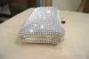 Designer -Royal Western Women's Lady Fashion TWAROVSKI Silver Crystal Evening Clutch Bag Purse Handbag Shoulderbag Wedding Br345P