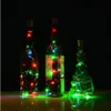 2 متر 20 led زجاجة سدادة سلسلة أضواء الفضة سلك الجنية ضوء الزجاج النبيذ الفلين شكل مصباح عيد الميلاد حفل زفاف الديكور