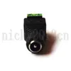 Conector DC macho fêmea adaptador de plugue 2,1 mm 5,5 mm verde para módulo LED de 12 V 24 V faixa de luz