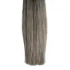 1B/Grau Ombre brasilianisches Echthaar glatt 8a Micro Loop Ombre Silbergrau 100 g reines brasilianisches Haar Human Micro Bead Haarverlängerungen 100er Jahre