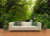 Po 3D обои на заказ натуральный солнечный свет зеленые глаза лес пейзаж обои для стен 3D спальня для гостиной фон 248p5346148