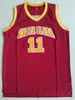 Vintage NCAA 11 Steve Nash Santa Clara Bronchos College-Basketball-Trikots, rot genähte Hemden, Jersey S-XXL