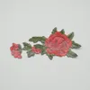 10pcs brodé de fleurs Applique fer sur Coudre Patch Vêtements bonne couture artisanale rouge qualité